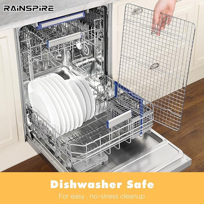 Oven-Safe Dishwasher-Safe 100% 304 Stainless Steel Cooling Rack 10" x 15" Heavy - Image 5