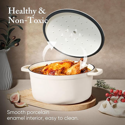 CAROTE Enameled Cast Iron Dutch Oven Pot - Image 4