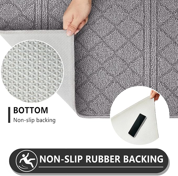 REFETONE Indoor Doormat, Front Back Door Mat 32"x48" Absorbent Rubber Backing - Image 3