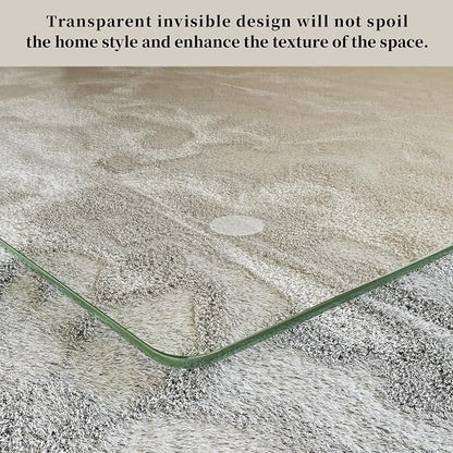 48" x 80" Glass Chair Mat, 1/5" Thick Office Chair Mat - Image 5