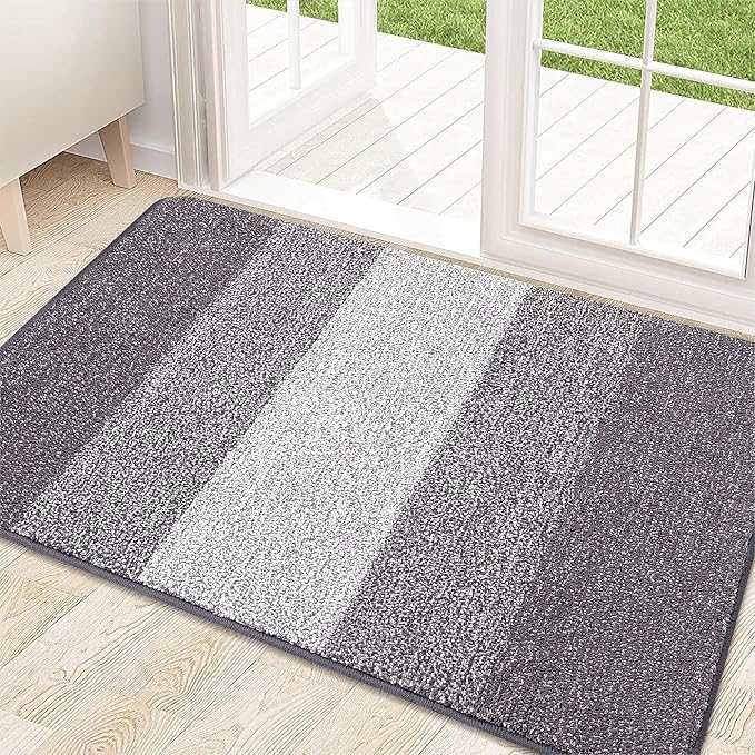 Kitinjoy Indoor Outdoor Door Mat, 30x17 Non-Slip Absorbent Dirt Trapper by Kitinjoy