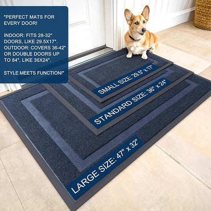 OLANLY Front Door Mat Indoor Outdoor Entrance, Waterproof All-Season, - Image 3