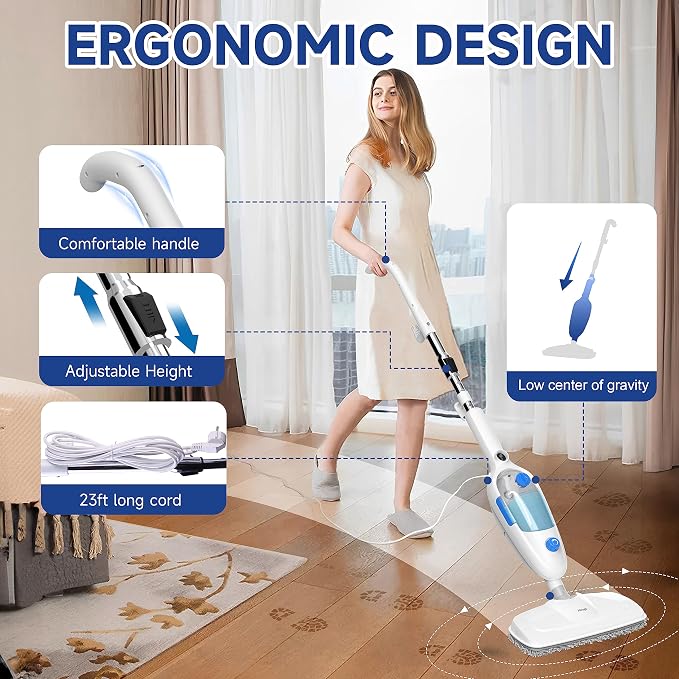Steam Mop for Hardwood Floor Cleaning, Floor Steamer Cleaner Lightweight for - Image 6