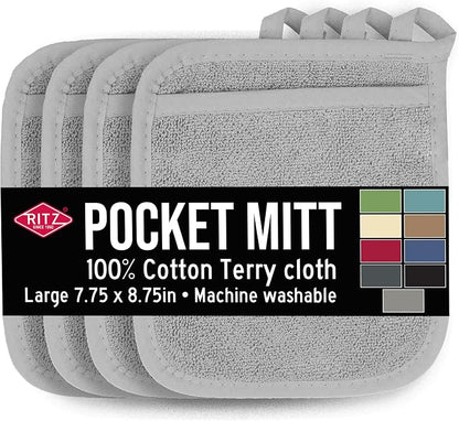RITZ Terry Pocket Mitt & Hot Pad: Unparalleled Heat Resistant, Durable 100% by Ritz+Foodservice