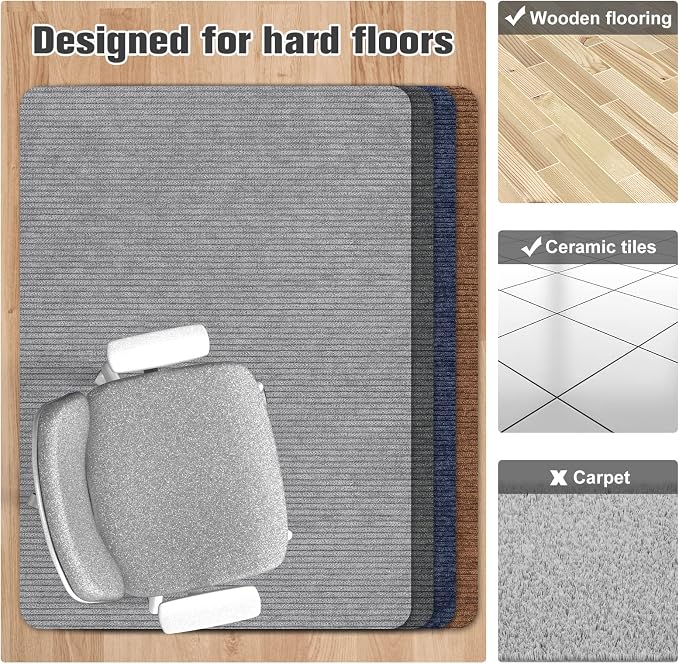 Placoot Desk Chair Mat for Hardwood Floor & Tile 55"x35" Office Chair Mat for - Image 2