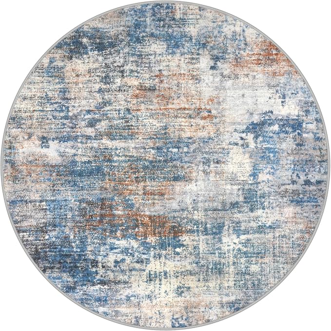IOHOUZE Round Area Rug 3 Ft Circle Entryway Rugs Round Washable Door Mat Indoor - Image 9