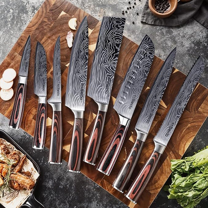Seido Knives Master Chef Knife Set, 8-Piece Kitchen Knife Set, High-Carbon - Image 2