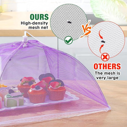 Tanlade 16 Pcs Mesh Food Cover Food Tent Set Reusable Collapsible Pop up Food - Image 4