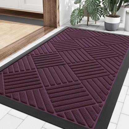 Smiry Front Door Mat Outside Entrance, Heavy Duty Outdoor Indoor Mat, Natural by Smiry