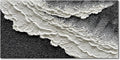 NANKAI 24x48 Inch Hand Painted 3D Ocean Wave Landscape Oil Painting Black and White Abstract Canvas Art Mural Family Wall Decoration art