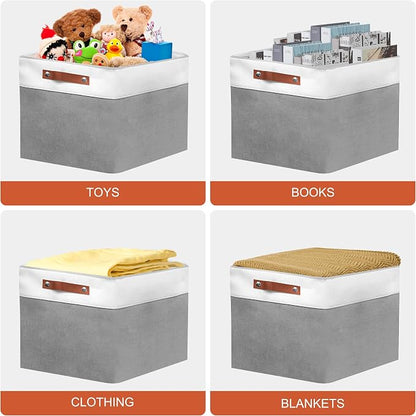 12in Open Fabric Storage Basket - Image 5