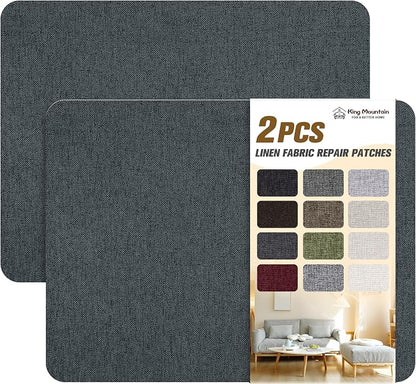 KING MOUNTAIN Fine Linen Repair Patches, Self-Adhesive Linen Fabric Patches by ForABetterHomeLife