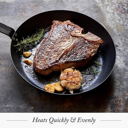 Merten & Storck Pre-Seasoned Carbon Steel 10” Frying Pan Skillet, Use on - Image 7