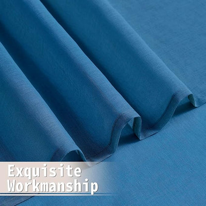 Tollpiz Sheer Curtains Closet Linen Textured Curtain Sheers Doorway Light - Image 8