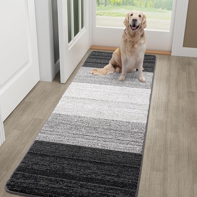 Kitinjoy Indoor Outdoor Door Mat, 48x30 Non-Slip Absorbent Dirt Trapper by Kitinjoy