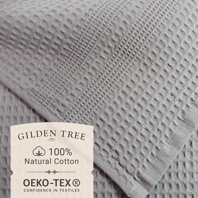 GILDEN TREE Waffle Bath Sheet Large Bath Towels Quick Dry Thin Body Towels - Image 2