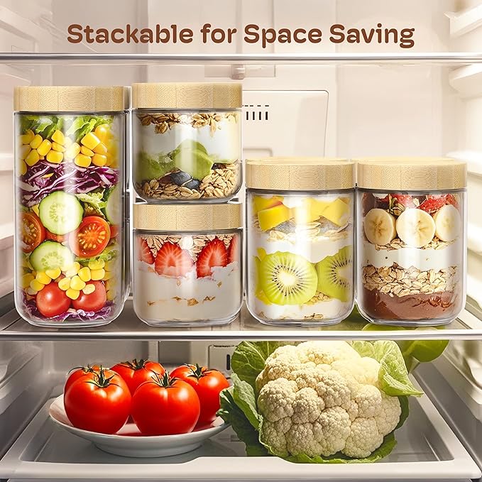 6 pack 24oz Overnight Oats Containers - Image 6