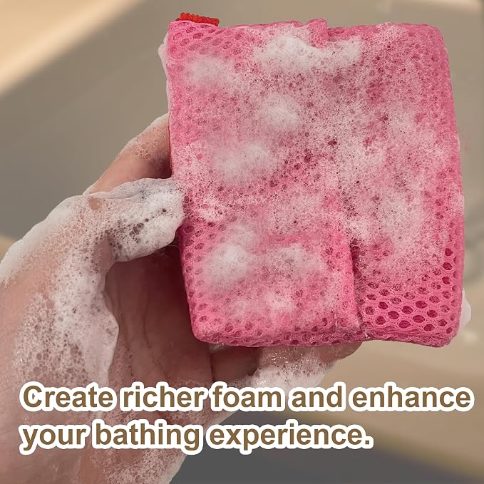 2 Pack Soap Bag Gentle Roughness, Bar Soap Pouch Saver Pocket, Body Scrubber - Image 5