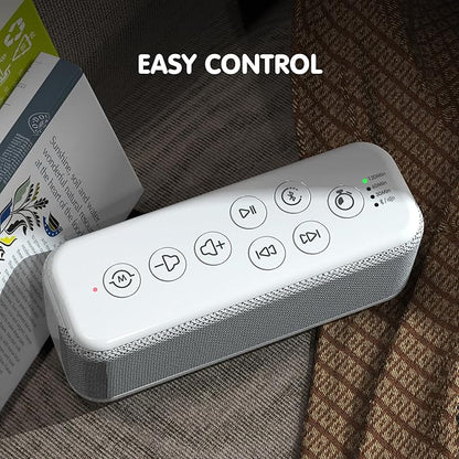 OnLyee White Noise Sound Machine with Bluetooth Speaker, 15 Soothing Sounds, Office Privacy & Noise Canceling, 3000mAh Rechargeable Battery, Auto-Off Timer & 8-Level Volume– Ideal for Baby