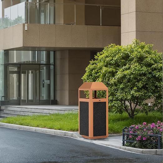 Commercial Metal Outdoor Trash Can - Image 8
