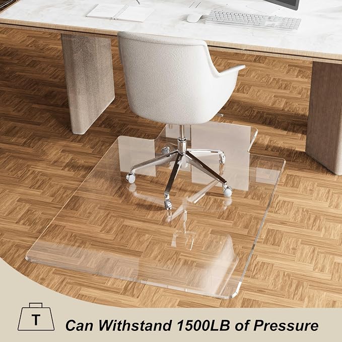Beveled Edge Irregular Office Chair Mat - Image 2