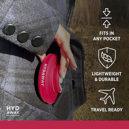 HYDAWAY 25oz Collapsible Water Bottle - BPA-Free, Leakproof, Lightweight, and Space-Saving - Perfect for Hiking, Travel, and All-Day Hydration