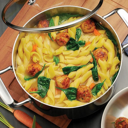 Tramontina Tri-Ply Clad Stainless Steel 8-Quart Stock Pot - Image 3