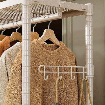 IZEUK Heavy Duty Rolling Garment Rack Wire Clothes Rack - Image 8