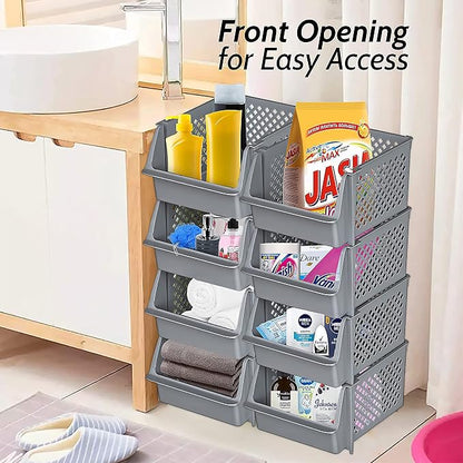 Skywin Plastic Stackable Storage Bins - Image 4
