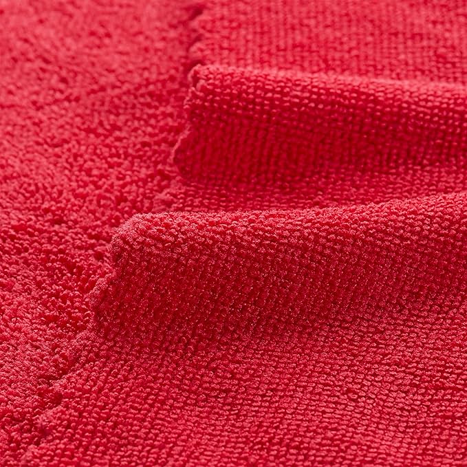 Arkwright Smart Rags in Box - (Pack of 50) Lint Free Microfiber Cleaning Cloth, Scratch & Streak-Free, Dispensable Wash Towels for Cars, Window Glass, and Auto Shop, 12 x 12 in, Red