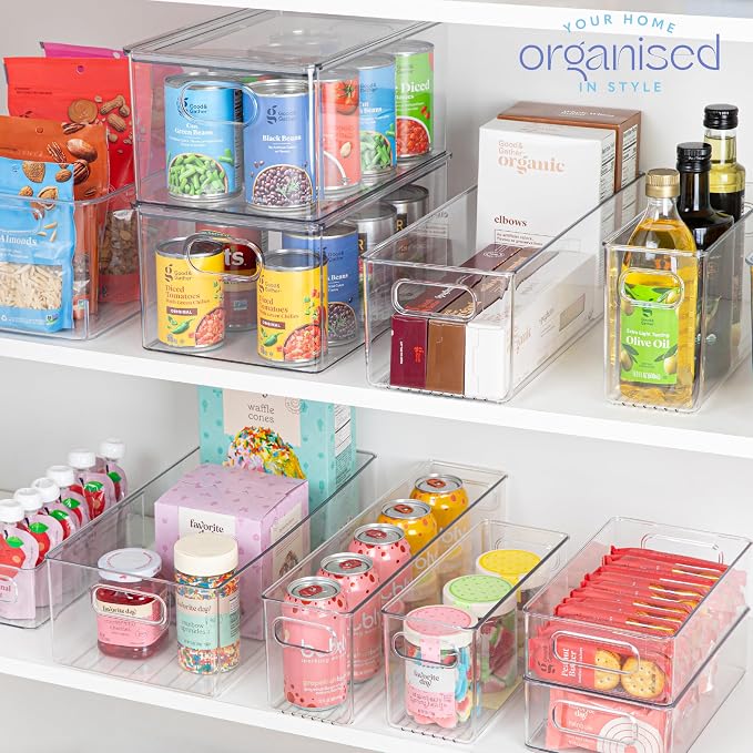 Plastic Food Storage 2 Pack Clear Container Bin - Image 7