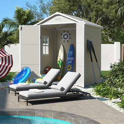 UDPATIO Outdoor Storage Shed 6x4.5 FT, Plastic Resin Outside Sheds & Outdoor - Image 7