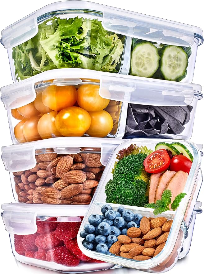 Prep Naturals 36oz Glass Meal Prep Containers by Prep+Naturals