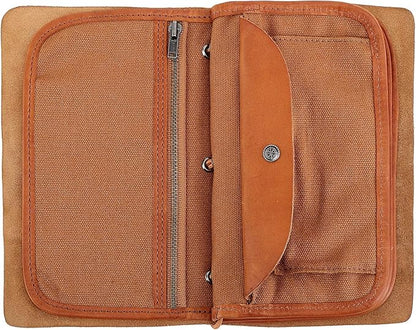 Genuine Leather Nomad Organizer Travel Wallet | Women's Wallet Clutch Passport Holder