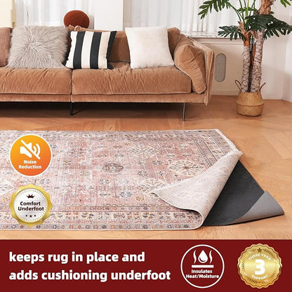 BAGAIL Felt and Natural Rubber Backing Rug Pads 1/4” Thick, 3 x 5 Ft Non Slip - Image 2