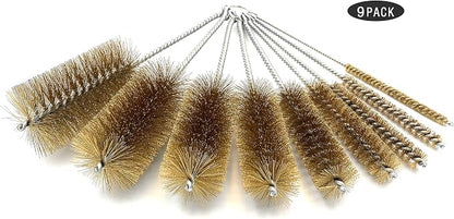Pipe Cleaning Brush Set with Brass Bristles, 9 Piece Variety Pack - Image 3
