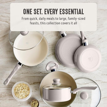GreenLife 16-Piece Nonstick Cookware Set, Non-Toxic Ceramic Pots and Pans Set - Image 4