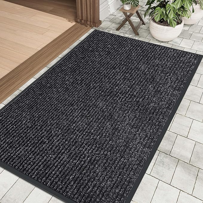 Front Door Mat Indoor Outdoor Entrance, 30" x 60" Dirt Resistant and Absorbent Door Mat, TPR Backing Non-Slip Doormats, Easy to Clean, Low Profile Welcome Floor Mat for Outside Entry
