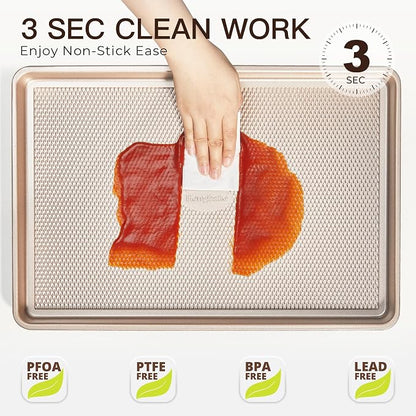 HONGBAKE Baking Sheet Pan Set of 3, Cookie Sheets - Image 7