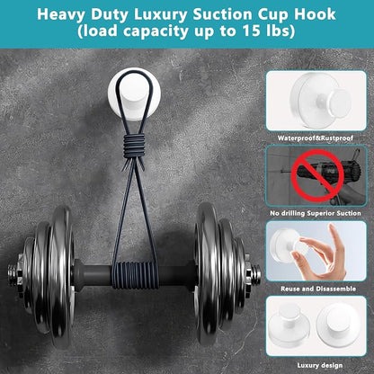 Suction Cup Hooks for Shower, Removable No Drill Towel Hooks, Upgraded 15 lbs - Image 3