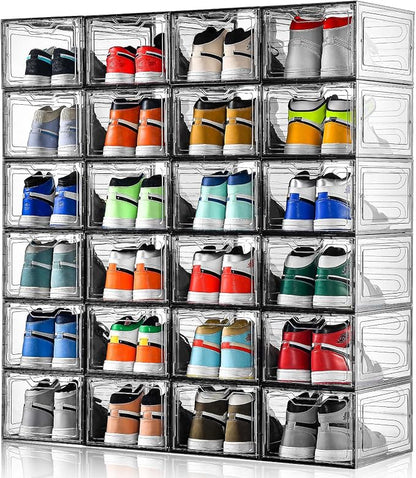 12 Pack Shoe Boxes Shoes Organizer, Shoe Storage Organizer Boxes - Image 6