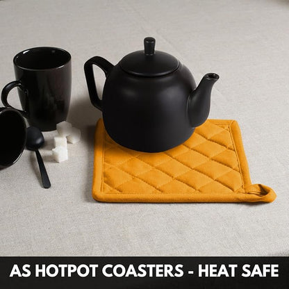 Oven Mitt & Pot Holder 100% Cotton Set of Heat Resistant Oven Gloves & Hot Pads - Image 6