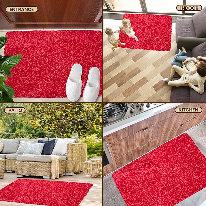 Premium Microfiber Indoor Door Mat – 36"x72" Washable Entry Mat, Non-Slip, Waterproof Backing, Super Absorbent, Low Profile Entryway Doormat for Indoor Entrance