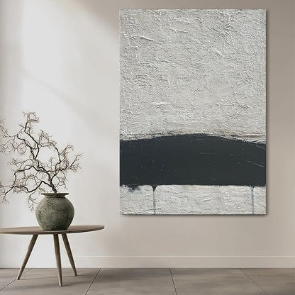 NANKAI Hand-painted Minimalism Black and Gray Art Oil painting Canvas Abstract - Image 7