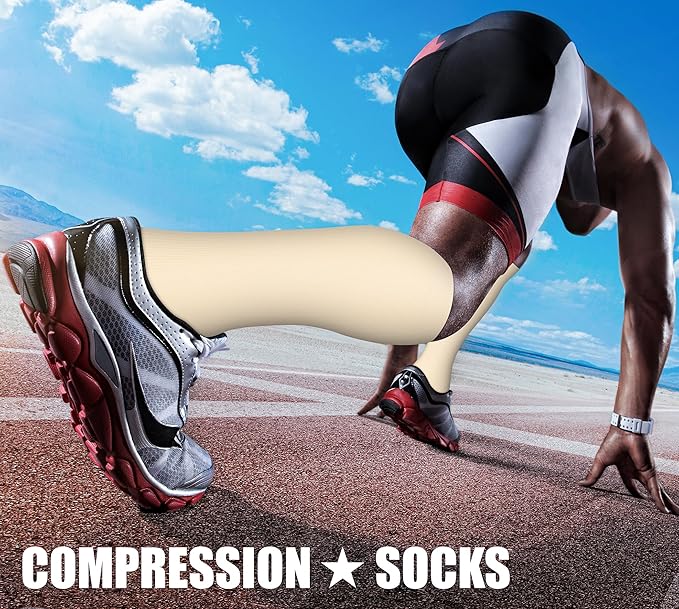 CHARMKING Compression Socks for Women & Men Circulation (3 Pairs) 15-20 mmHg is Best Support for Athletic Running Cycling