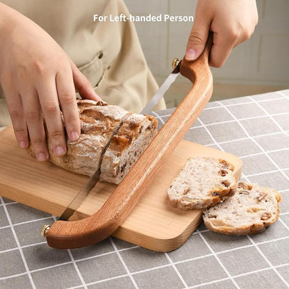 Uprichya Bread Knife for Homemade Bread Sourdough, Wooden Bread Bow Knife for - Image 6