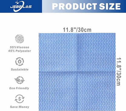 JEBBLAS 100Pcs Reusable Cleaning Cloths 11.8‘’x11.8‘’ Handi Wipes Reusable - Image 2