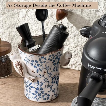 6.34"H Utensil Holder for Kitchen Counter, Modern Farmhouse Cooking Utensil - Image 8