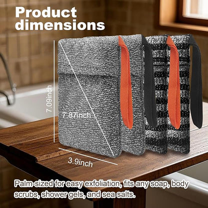 4 Pack Soap Bag Different Roughness Deep and Gentle, Bar Soap Pouch Saver Pocket - Image 2