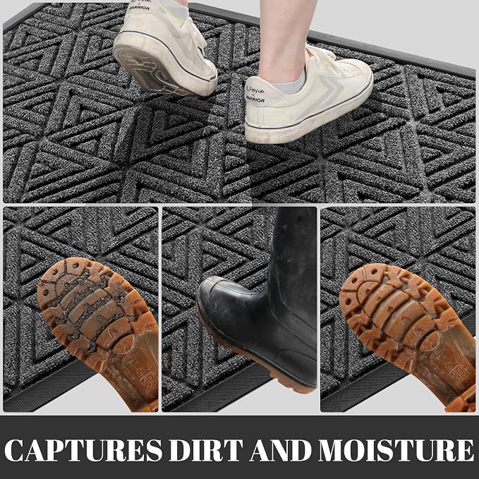 Yimobra Large Door Mat 47x24, All-Weather Waterproof Non-Slip Welcome Matt - Image 6